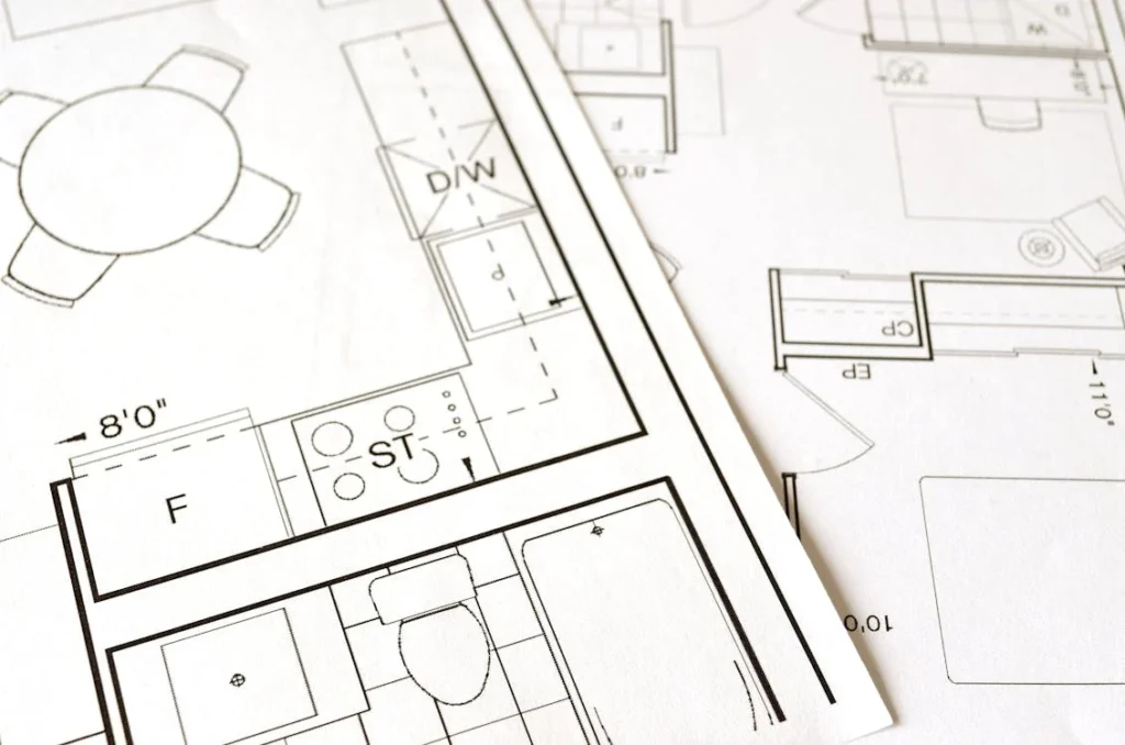 picture of a floor plan in CAD